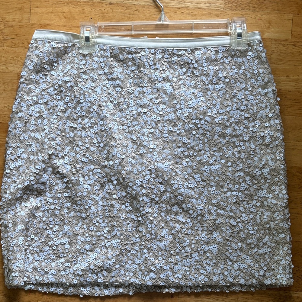 Tommy Hilfiger tan and white Sequin Mini Skirt